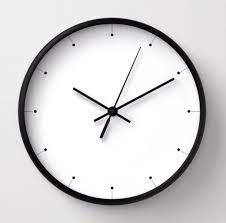 Simple Wall Clock Black And White Clock Minimalist Design Etsy Wall Clock Black And White White Clocks Wall Clock Modern