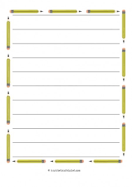 This is a great way to make a plain sheet of paper look for interesting. School Pencil Border Paper A4 Paper Plain Lined And Half Lined Printable Teaching Resources Print Play Learn Printable Teaching Resources School Pencils Free Teaching Resources