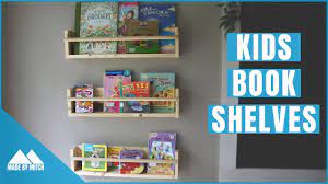 The solid pine construction looks good while providing durability. Kids Wall Bookshelf Youtube