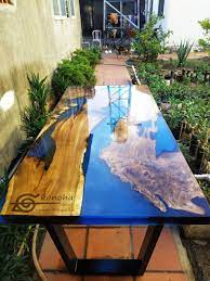 haut de table de fleuve bleu avec inlay epoxy meilleur etsy table de resine decoration des mur de bois meuble a fabriquer soi meme
