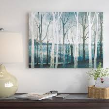 Birch Tree Canvas Art Birch Tree Marsh Acrylic Painting Print On Canvas In 2020 Diy Canvas Art Acrylic Painting Trees Painting Prints