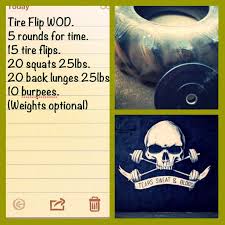 tire flipping wod 5 rounds for time wod workout