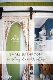 Transforming your bathroom so that it has vintage styles bathroom will take some time and effort, but if you research which elements are great and you should not forget to decorate your bathroom entrance door either, as it will be a good way to really add some style. Small Bathroom Ideas With Vintage Decor Home Projects Makeovers