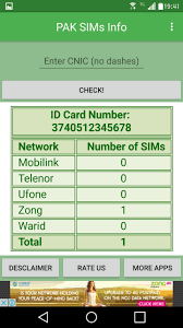 Permite acceder al número escrito en el reverso de ta tarjeta. Pakistan Cnic Sims Checker For Android Apk Download