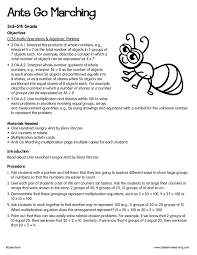 Ants Go Marching Lessonplan Algebraic Thinking Free Lesson Plans Lesson Plans