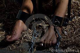 Dirty Feet Cuffed with a Chain and Irons Stock Image - Image of cuffs,  dungeon: 20793345