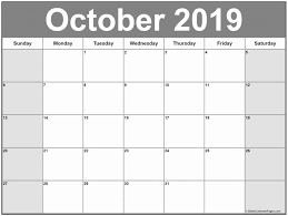 October 2019 Calendar Template October October2019 October2019calendar Printable Calendar Large Calendar Printables Free Calendar Template