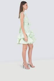 Rent Behcetti Belted Ruffle Hem Dress In Dubai Designer 24