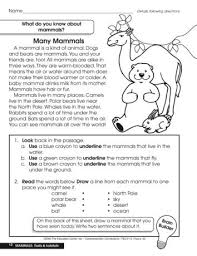 Many Mammals Lesson Plans The Mailbox Mammals Reading Worksheets January Kindergarten Worksheets