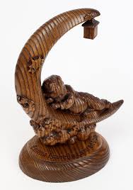 Baby On Moon Wood Sculpture For Table Abstract Wooden Sculpture Table Sculpture Unique Sculpture Gif Wooden House Decoration Wooden Sculpture Wooden Artwork