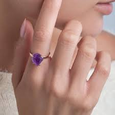 Rings By Moon Magic Worldwide Delivery Raw Amethyst Ring Raw Crystal Ring Crystal Rings