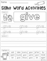 Sight Word Activities First Grade Word Activities Sight Words Sight Word Activities