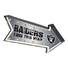 Forever Collectibles Arrow Light Up Marquee Sign Oakland Raiders Wall Decor Wayfair