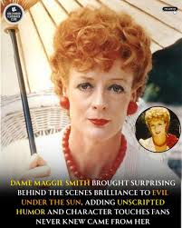 What many people don't know is that Maggie Smith shaped far more of Daphne  Castle's personality than the script originally provided. During filming,  she often suggested tiny gestures, witty remarks, and subtle