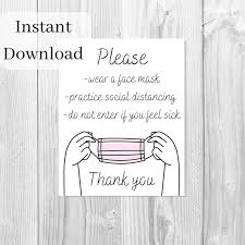 Always Wear Face Mask Signage Black And White Pink Please Wear Face Mask Printable Business Sign Social Distancing Print Office Health Safety Rules Sign Do Not Enter If You Feel Sick In 2020 Business Signs How Are You Feeling