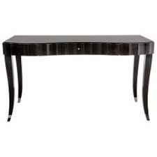 Iron and stone oval coffee table. Barbara Barry For Baker Espresso Writing Table At 1stdibs