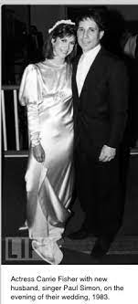 Wedding Of Carrie Fisher And Paul Simon Celebrity Wedding Photos Celebrity Weddings Hollywood Wedding