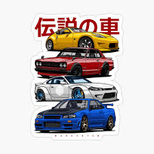 Pictures, videos, news articles and any other content relating to japanese cars are welcome. Jdm Mix Skyline R34 Silvia S15 Hakosuka And 370z Photographic Print By Olegmarkaryan Redbubble