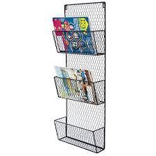 Find here wire mesh, wire cloth manufacturers, suppliers & exporters in india. 3 Tier Black Wall Mounted Metal Chicken Wire Mesh Mail Sorter Letter Holder Magazine Rack Buy Online In Bahamas At Bahamas Desertcart Com Productid 40683719