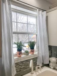 beautiful ticking striped cafe curtain