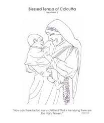 Potrait mother teresa coloring pages. Pin On Catholic Printables For Kids