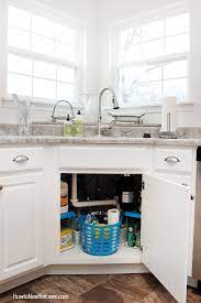 Corner kitchen sink storage ideas. How To Organize Under Your Kitchen Sink How To Nest For Less
