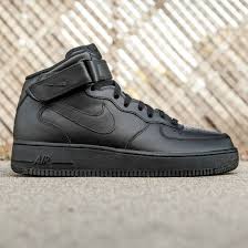 Nike Air Force 1 Mid 07 Black And White Nike Men Air Force 1 Mid 07 Black Black Mens Nike Shoes Nike Nike Air Force