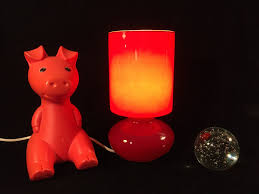 Vintage Ikea Lykta Lamp Retro Table Lamp In Red Hand Made Glass Table Lamp Night Light Retro Table Lamps Glass Table Lamp Lamp