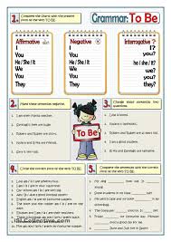 To Be Chart And Practice English Teaching Materials English Language Learning English Grammar For Kids