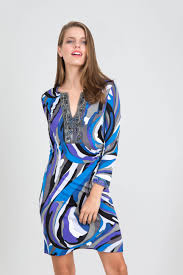 Rent Emilio Pucci Long Sleeve Print Dress In Dubai Designer 24