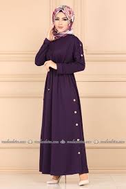 Modaselvim Elbise Beli Bagcikli Tesettur Elbise 5820mp186 Mor Muslim Fashion Outfits Hijab Designs Muslim Fashion
