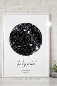 Personal Star Map By Date And Location Constellation Art Wall Art Pick Any Custom Quote Longitude And Latitude M Map Art Gift Constellation Art Star Chart