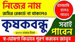 How To Fill Up Krishak Bandhu Self Declaration Form Youtube