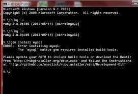 Installing Ruby Dev Kit On Windows 7