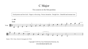 Teachers, save viola d major scale to assign it to your class. Viola C Major Scale Arpeggio Grade 2 Youtube