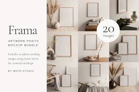 Artwork Frame Photo Mockup Bundle In 2020 Print Mockup Minimalist Photos Photo Frame