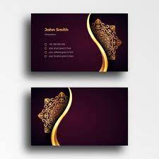 Premium Vector Luxury Business Card Design Template With Luxury Ornamental Mandala Luxury Business Cards Business Cards Vector Templates Business Card Template Design