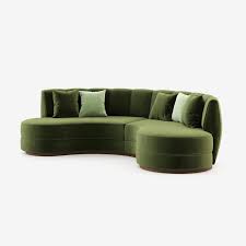 5%.we recommend vacuuming fabric regularly using the upholstery attachment. Contemporary Curved Velvet Sofa In Eden Green Velvet And Walnut For Sale At 1stdibs