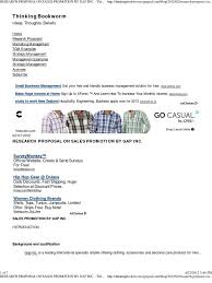 How might it fill gaps in existing work? Research Proposal On Sales Promotion By Gap Gap Inc Marketing