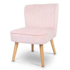 Foam padding lends comfort to the seat, while polyester blend upholstery in a solid hue wraps around to tie it all together. Ebtools Accent Chairs Kitchen Meeting Room Dining Chair Seat Corner Leisure Chair Velvet Reception Chair With Backrest And Sturdy Wood Legs Pink For Lounge Living Room 78 X 50 X 45cm Buy Online In