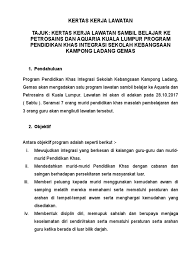 Kertas kerja lawatan perlis prasekolah. Kertas Kerja Lawatan Ppki Ke Kuala Lumpur 2017