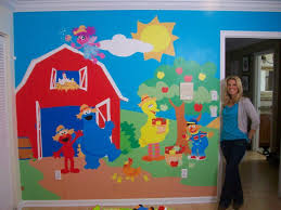 Sesame Street Bedroom Makeover With Hp Wall Art Murals For Kids Kids Room Big Boy Room