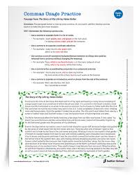 This is the commas worksheets section. 7 Printable Comma Usage Worksheets For The Classroom
