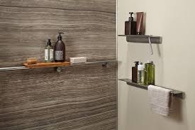 Choreograph Floating Shelves Can Be Positioned Wherever It S Most Convenient Shower Wall Panels Bathroom Shower Panels Shower Panels