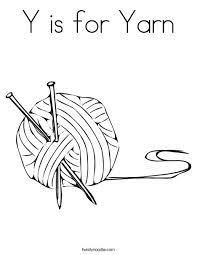 The free knitting patterns below are great for for. Y Is For Yarn Coloring Page Twisty Noodle