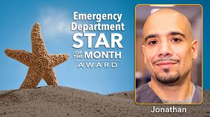 🌟Congratulations to Jonathan, recent Emergency Department Star of the  Month!🌟 Jonathan's nomination read "We had a scared child come in to the  ED whose clothing was very soiled. Jonathan asked me to