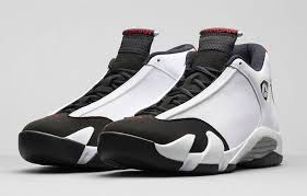 Red Black And White Jordan 14s Air Jordan 14 Retro Black Toe 2014 Air Jordan 487471 102 Goat In 2020 Air Jordans Retro Air Jordans Retro Sneakers