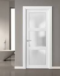 pantry kitchen lite door with hardware lucia 2552 white silk with frosted opaque glass single panel frame trims bathroom bedroom sturdy doors solid french doors glass doors interior european doors
