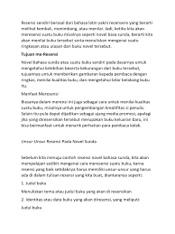 Dadana rada ngaliglag panjangna satuur. Portofolio Pengertian Resensi Novel Pdf