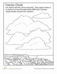Cumulus Clouds Worksheet Education Com Homeschool Science Teaching Science Weather Lessons